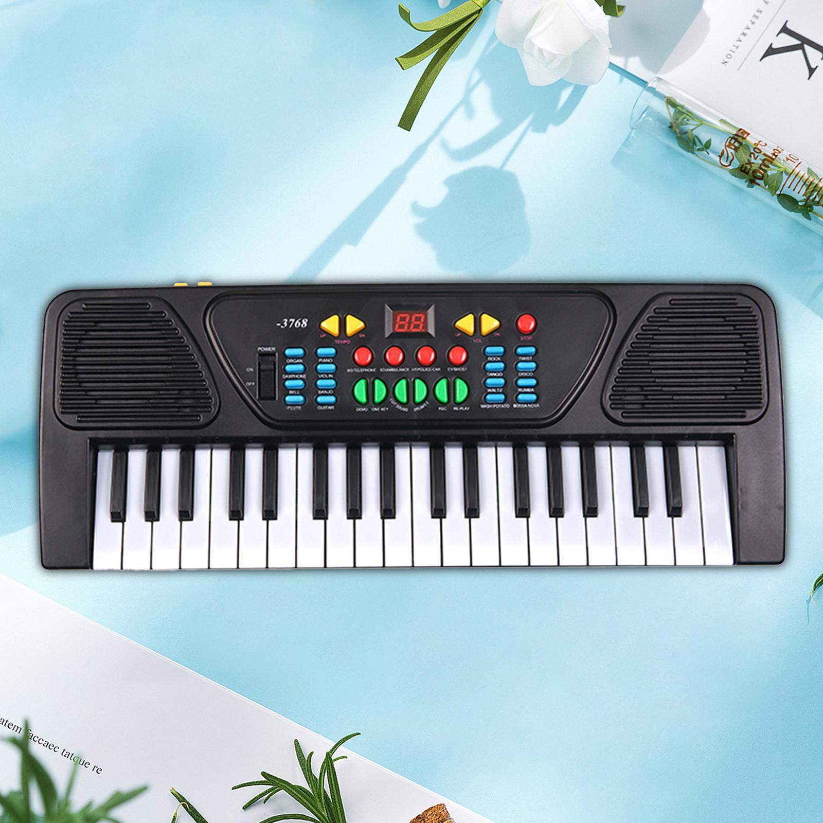 LeeQinersw Keyboard Piano Digital Electronic Piano Keyboard Multifunctional W/ Mic Keyboard
