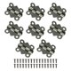 thumbnail image 1 of Uxcell 8-Pack Bisagras de Puerta, 4/5in (20mm) Hierro Electrochapado Interior Bisagras Mini Plegables 180° con Tornillo [Tono Cobre], 1 of 1