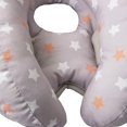 thumbnail image 2 of Banana Neck Pillow for Kids - Neck Support - Stroller Travel Pillow (Orange Star), 2 of 5