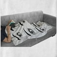 thumbnail image 6 of Eyebrow Soft Flannel Fleece Throw Blanket, Various Eye Makeup Designs with Style Names Typographed Under Each, Cozy Plush for Indoor and Outdoor Use, 70" x 90", Charcoal Grey Grey, by Ambesonne, 6 of 6