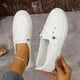 

XWQYRG Casual leather Korean version versatile women s shoes