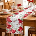 thumbnail image 5 of Valentines Love Heart Table Runner 36 Inches, Eucalyptus Red Love Heart Grey Plaid Bed Runner Dresser Scarves Tabletop for Indoor Outdoor Parties/Ceremony/Banquet, 13"x 36", 5 of 8