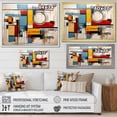 thumbnail image 4 of Designart "Colorful Geometric Atmosphere" Modern Geometric Floater Framed Wall Art Living Room, 4 of 5