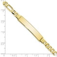 thumbnail image 3 of 10k Yellow Gold Bracelet ID Figaro 6.61 mm 7 in Link, 3 of 4