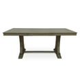 thumbnail image 5 of Home Design Rahma Rectangular Dining Table with Trestle Base, Three-Divided Top, Two-Tone Finish, Classic Design, Durable Construction, Antique Gray, 5 of 8