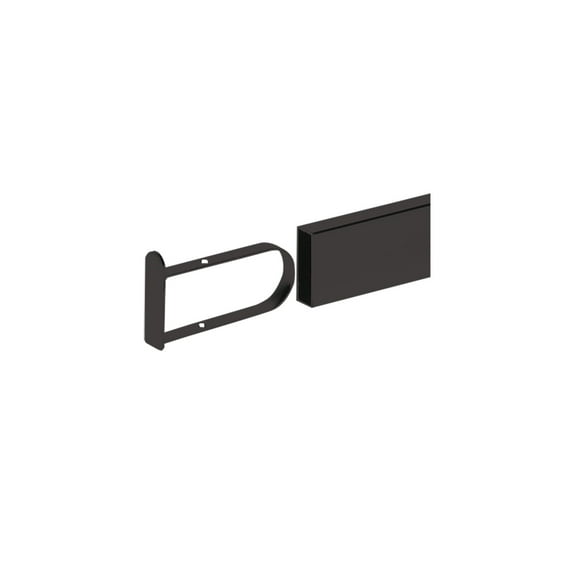 Black Flush End Cap for Dimensional Hangrail - Set of 2