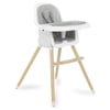 Dream On Me Lulu 2-in-1 Highchair, Convertible, Compact High Chair, Light weight, Portable, Light Grey