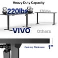 thumbnail image 5 of VIVO Electric 71" x 30" Stand Up Desk Workstation, Black Table Top, Black Frame, 5 of 8