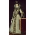 thumbnail image 3 of Juan Pantoja de la Cruz 11x18 Black Modern Framed Museum Art Print Titled - Margaret of Austria, Queen of Spain (1605), 3 of 5