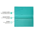 thumbnail image 3 of Turquoise Basic Leather Checkbook Cover, 3 of 6