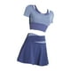 thumbnail image 5 of Faldas de entrenamiento de manga corta, traje de falda de cintura alta, faldas deportivas, faldas de tenis para gimnasio, ropa deportiva para correr,, 5 of 7