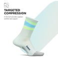 thumbnail image 3 of Feetures Elite Light Cushion Mini Crew Sock - Sport Sock with Targeted Compression - Mint Bounce , Large (1 Pair), 3 of 7