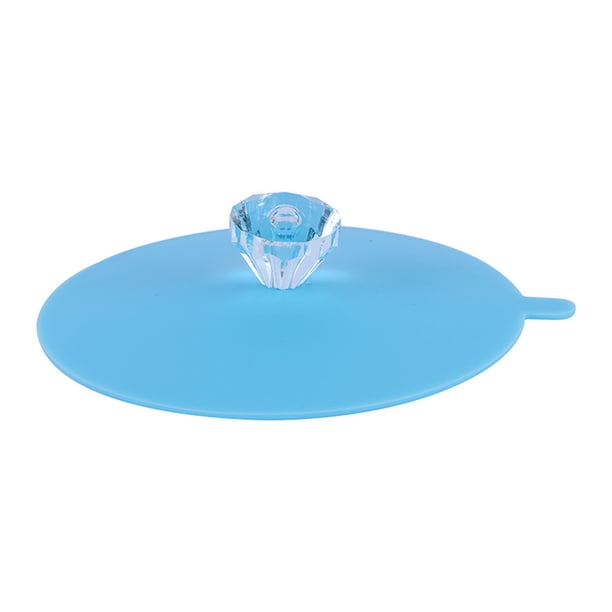 Billuyoard Tapa de taza de bebida de silicona ligera de gel de sílice cubierta de taza Universal elegante y duradera fácil de limpiar Cocina y Comedor Azul