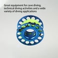 thumbnail image 3 of Eigraketly Carrete de buceo, carrete de dedo, gancho de doble extremo, línea de equipo de buceo verde fluorescente, pesca de seguridad Deportes acuáticos Azul, 3 of 6