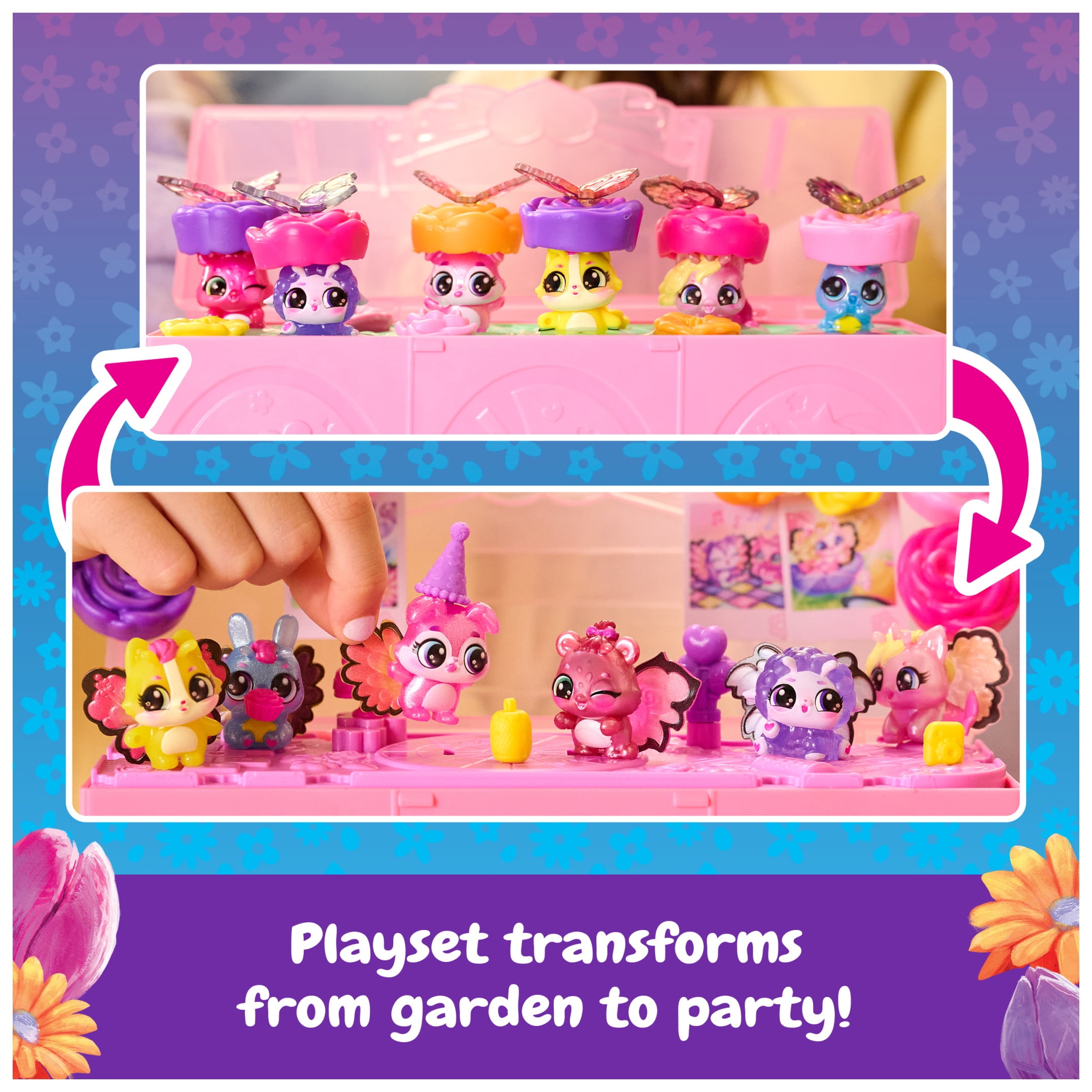 Bloomables by Hatchimals, Bloom Bash with 6 Surprise Figures & over 15 Accessories