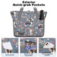 thumbnail image 2 of Tote Bag for Women - Border Collie Dog and Flower Florals Shoulder Bag - Large Utility Work Duffle Bag with Zipper Handbag for Travel, Work, Sprots, 2 of 5
