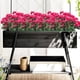 thumbnail image 4 of Real Sentir Flores Artificial Azalea Ramo Rosa Caliente 13.78In, Ornamentos Rojos Oscuros, Simulación Verde para Arreglo de Decoración Del Jardín Del Hogar, 4 of 6