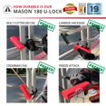 thumbnail image 4 of Candado en U para bicicleta Seatylock Mason de 18 cm, resistente y antirrobo, 4 of 6