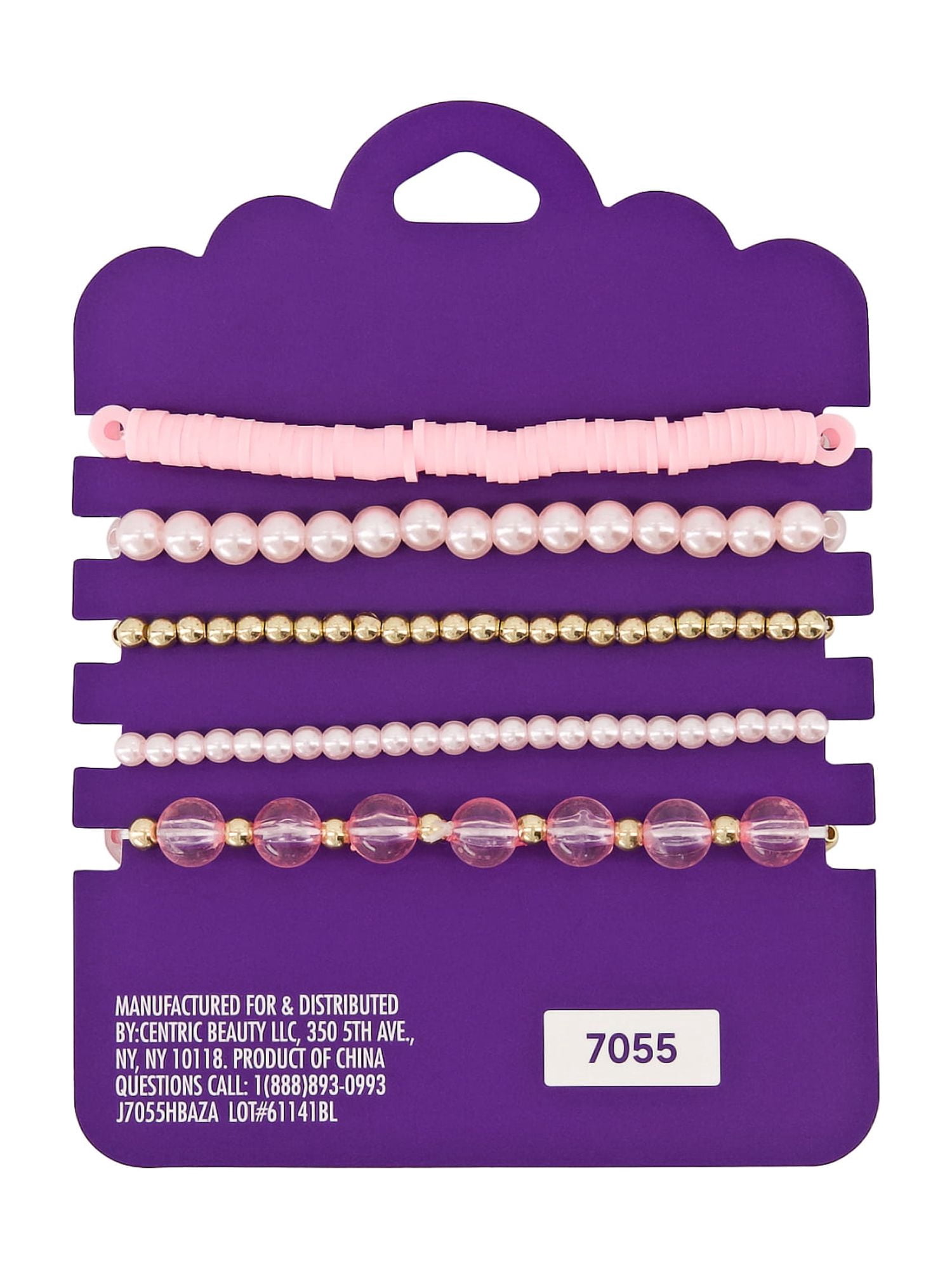 Claire's Best Friends Bracelet Set - Hearts, 5pcs
