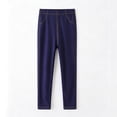 thumbnail image 4 of WQNVRNR Girls Stretchy Leggings Elastic Waist Slim Fit Comfortable Fall Casual Pants Navy 8 Years, 4 of 7