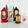 thumbnail image 3 of Yeacher Retro Wind Lamp Christmas Printing Pattern Home Night Light Christmas Desktop Decoration (Large bronze, 3 of 8