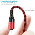 thumbnail image 5 of 6 in 1 Multi Charging Cable LHJRY 3Pack 4ft Multiple Charge Cord USB A/C to Phone USB C Micro USB Connector Fast Charging Cord Compatible with Cell Phones Tablets and More - (Red,Black,Blue), 5 of 6