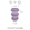 thumbnail image 3 of Contenedores Para Alimentos Ideen De Plástico Juego De 3 Piezas Morado 500 ml, 3 of 3