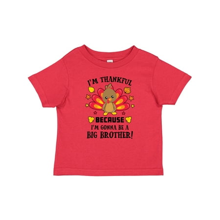 

Inktastic Thanksgiving I m Thankful Because I m Gonna Be a Big Brother Gift Baby Boy T-Shirt