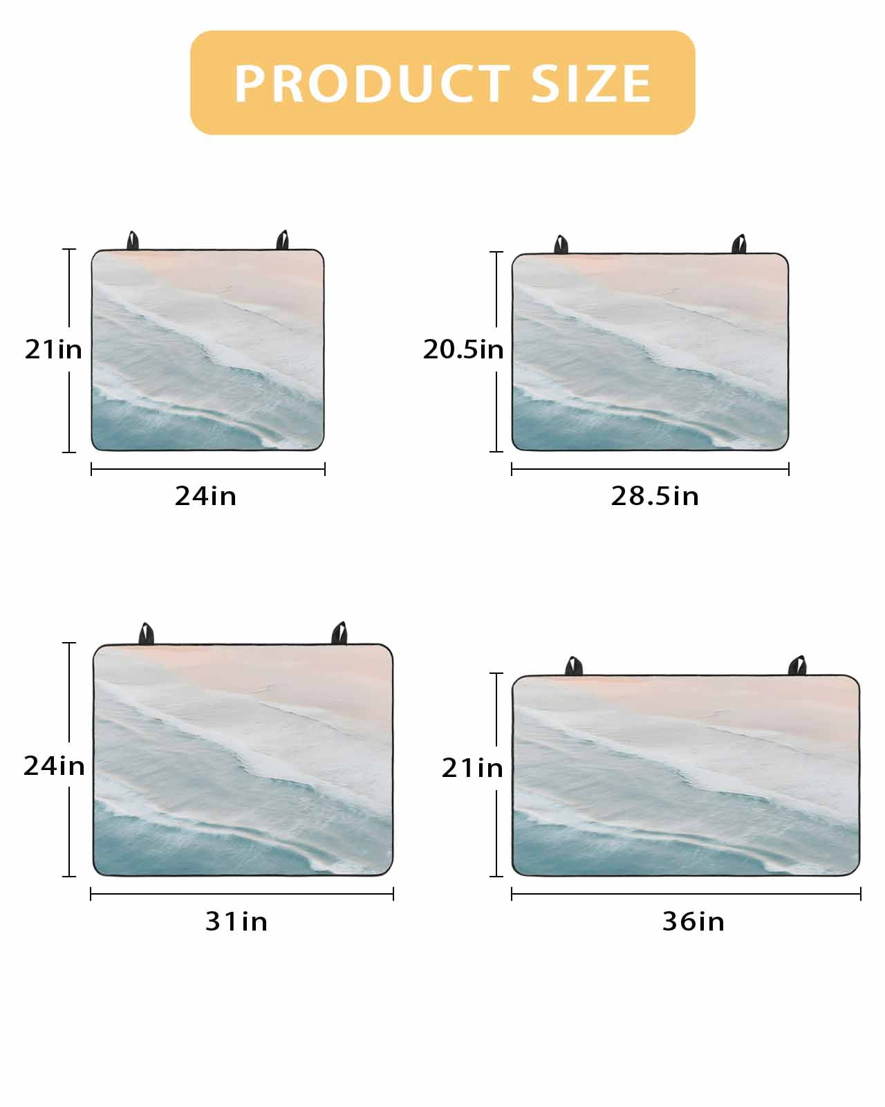 nqOlkjepod Large Induction Cooktop Protector Mat 36"x21", Beach Coastal Stove Top Covers for Electric Stove, Blue Nautical Summer Ocean Seaside Stove Burner Cover Mats, Glass Top Stove Cover