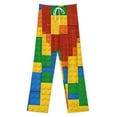 thumbnail image 3 of Building Blocks Construction Brick Pajamas For Women Loose Retro Night Pajama Pants Comfortable Sleepwear Bottoms Homewear, 3 of 6