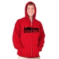 thumbnail image 5 of Brooklyn NYC Skyline New York City NY Zip Up Hoodie Men's Women's Brisco Brands S, 5 of 6