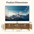 thumbnail image 3 of KeyWhat 70" TV Stand with 2 Soft Close Door, Modern Entertainment Center Console Table, Media Furniture for Living Room, Natural Oak, 3 of 7