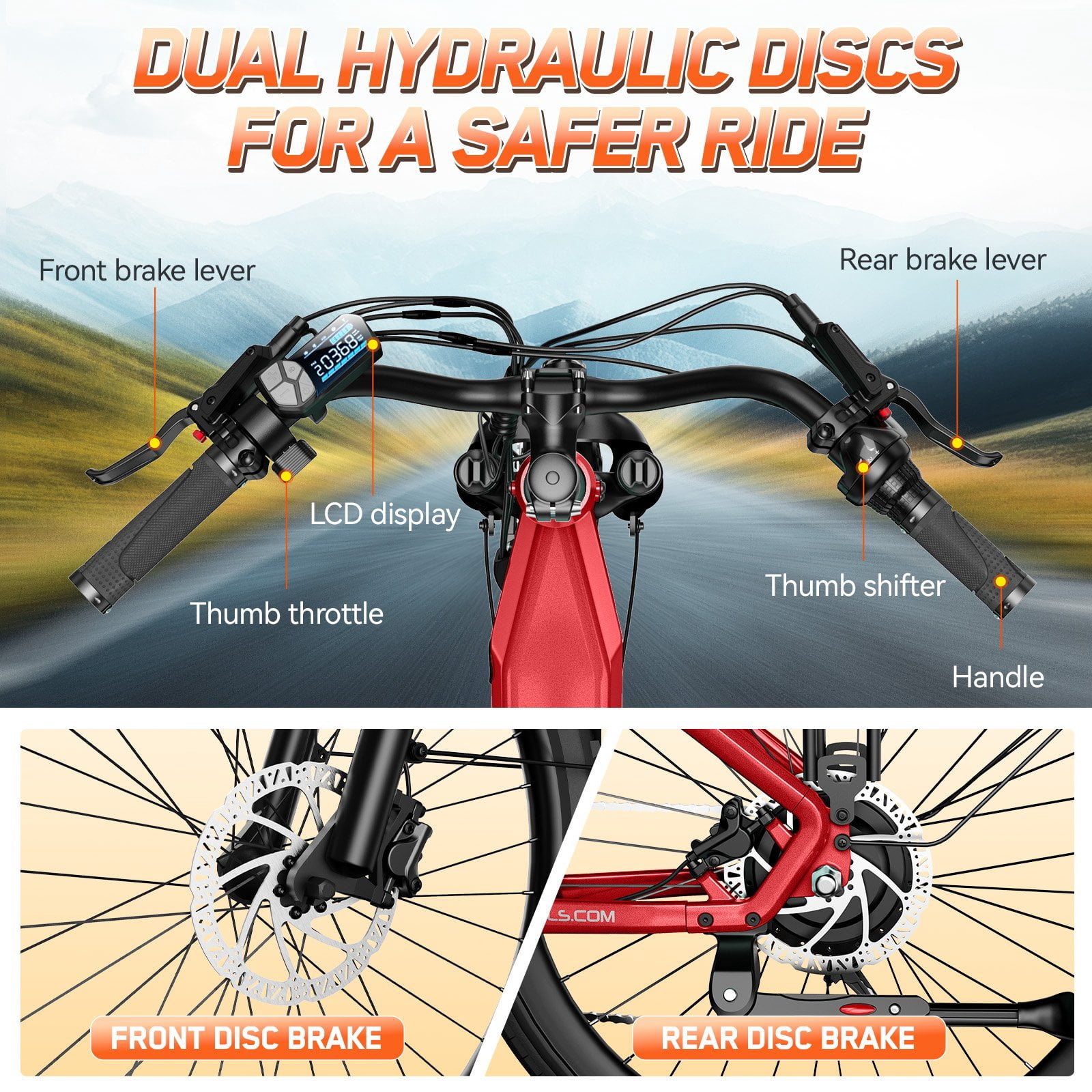 TST Electric Bike for Women, Peak 1000W E Mountain Bike, Electric Bicycle, 27.5" Tire EBike, Hydraulic Disc Brakes, 48V/15Ah Battery