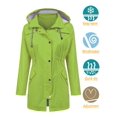 thumbnail image 2 of Gabardina impermeable LOMON con capucha larga para mujer, 2 of 6