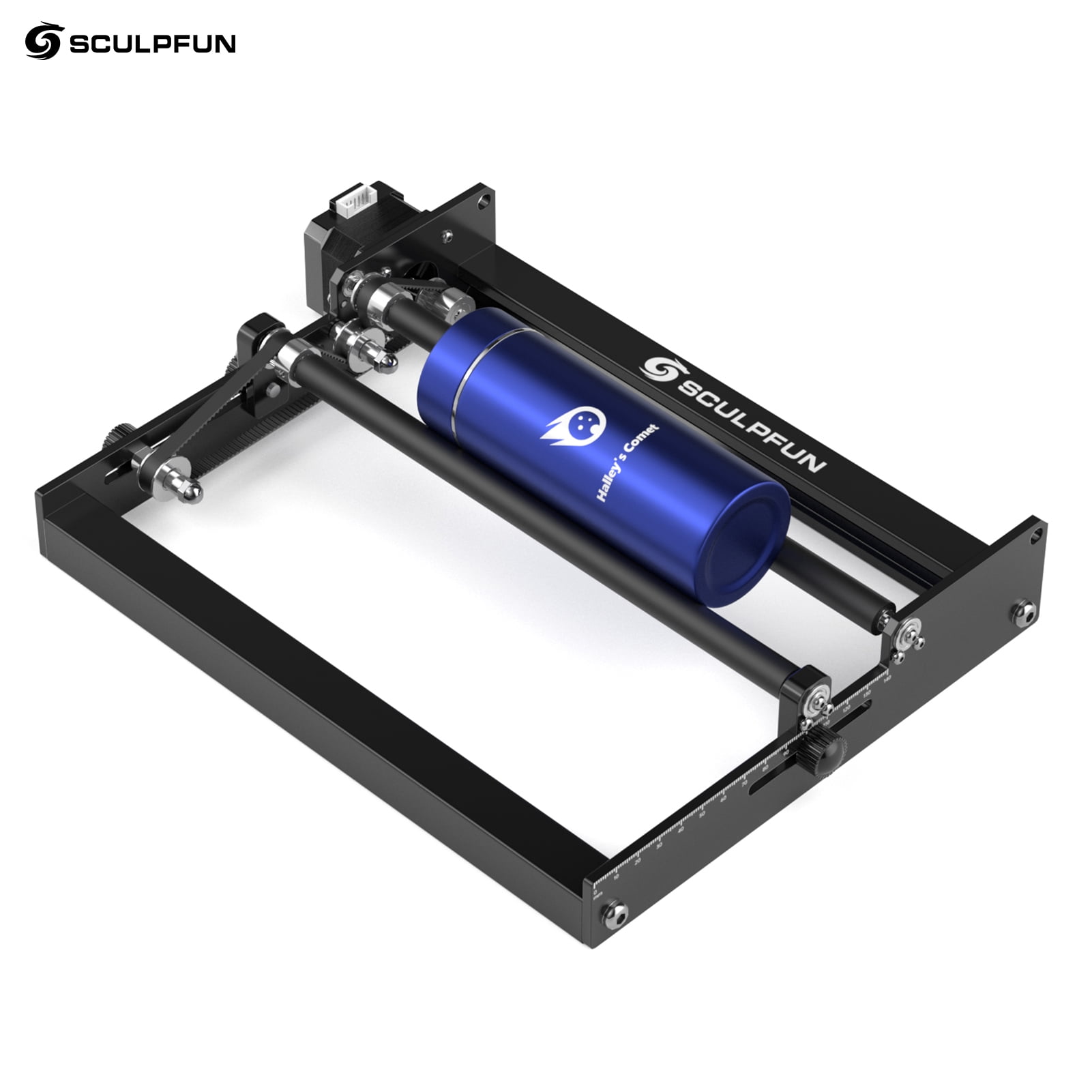 y- roller SCULPFUN Roller Engraver Y-axis Roller 360° Rotating for 6-150mm Different Engraving Diameter for Engraving Cylindrical Objects Cans