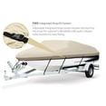 thumbnail image 3 of Seamander 600 Denier Heavy Duty Waterproof Boat Cover, Fits 20'-22' V-Hull Fishing Ski Boats, Beige, 3 of 5