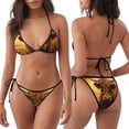 thumbnail image 3 of Disketp Sunset Sunflower Cow A para Bañador de Dos Piezas para Mujer, Bikini Sexy Halter String, Conjunto de Bikini en Triángulo, 3 of 6