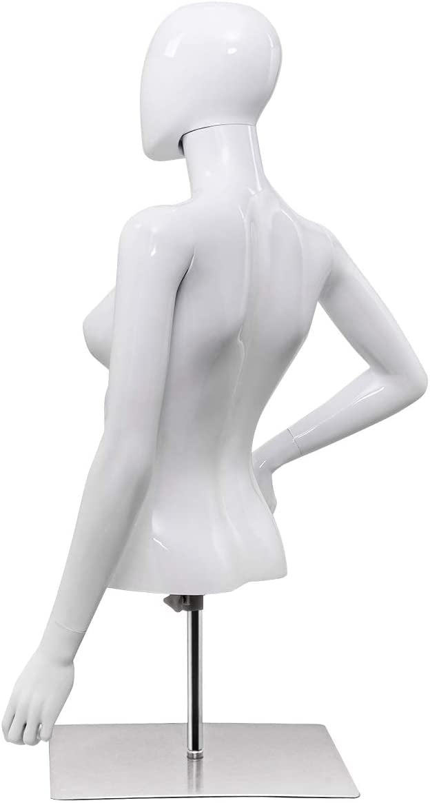 Details about   Female Mannequin Torso Adjustable Height with Metal Stand 