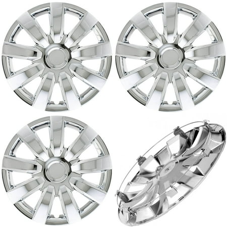 Chrome Upgrade Hub Caps Cover Trend (Set of 4) CHROME Hub Caps Fits 2000-2005 TOYOTA CAMRY Replica 15
