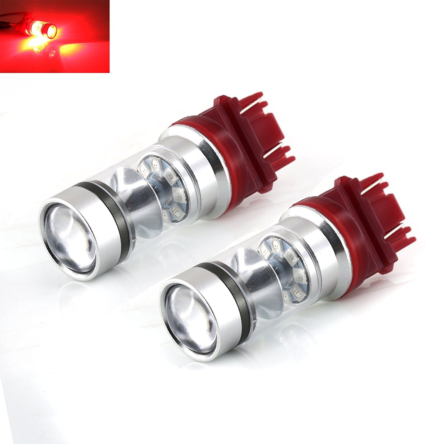 3157 Red 40W High Power 3030 Chip LED Projector Turn Signal/Brake/Tail