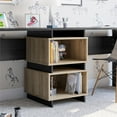 thumbnail image 3 of Novogratz Nelson 2 Way Desk, White and Natural, 3 of 9