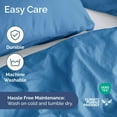 thumbnail image 7 of CGK Linens 3-Piece Premium Duvet Cover Set - King Size Soft Comforter Cover With Zipper & Matching Pillowcases, Denim Blue, 7 of 7