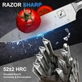 thumbnail image 2 of imarku Knife Set, 16 PCS High Carbon Japanese Stainless Steel Knife Sets for Kitchen with Block, Ultra Sharp Kitchen Knife Set with Sharpener Chef Knife Set, Dishwasher Safe, Best Gifts,Dark Gray, 2 of 9