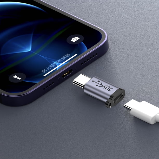 Mecanografíe el Pin micro USB/8 del adaptador 480Mbps al extensor 18W/12W del USB C Plug and Play