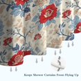 thumbnail image 6 of Pioneer Flower Floral Print Pattern Shower Curtain 84"x72", Bathroom Decorative Shower Curtain Set with 12 Hooks, Waterproof Washable, 6 of 6