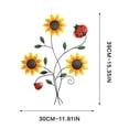 thumbnail image 2 of Wrought Iron Sunflower Wall Decor – Handcrafted Garden Wall Hanging with Rust-Resistant Finish, Versatile Home Accent for Living Rooms, Entryways & Outdoor Spaces, 2 of 5