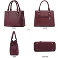 thumbnail image 3 of Bolso CHICAROUSAL Monederos y bolsos de cuero burdeos, 3 of 7