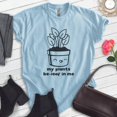 thumbnail image 2 of My Plants Be-leaf In Me Shirt, Unisex Women's Men's Shirt, Plant Shirt, Gardening Shirt, Garden Shirt, Heather Light Blue, Medium, 2 of 6