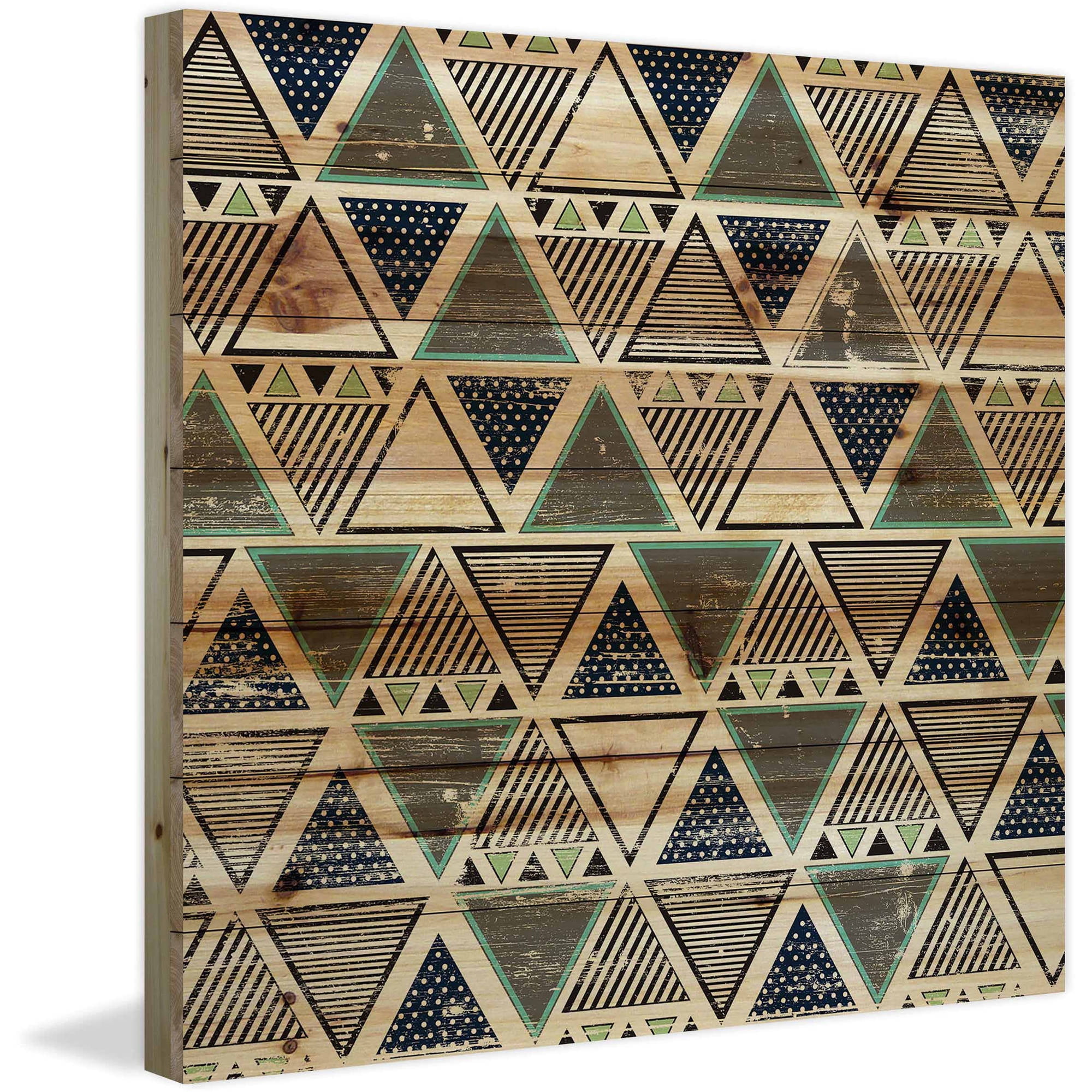 "Teepee Land" Painting Print on Natural Pine Wood