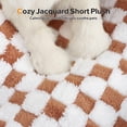 thumbnail image 3 of JOEJOY Dog Beds for Small Dogs -Cute Cat Beds for Indoor Cats Calming Pet Beds, Rectangle Orthopedic Cuddle Puppy Bed with Jacquard Shaggy Plush & Anti Slip Bottom, 20x19x6inches, Brown C97, 3 of 3